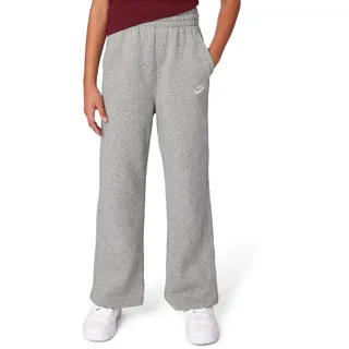 Nike Sportswear Club Fleece Hose Mit Weitem Bein Für Mädchen, Dk Grey Heather/Base Grey/White, FZ6774-063, S