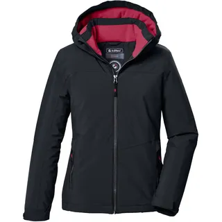 KILLTEC Mädchen Funktionsjacke/Outdoorjacke mit Kapuze KOW 352 GRLS JCKT, schwarz, 140,