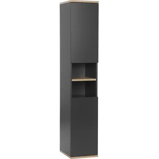 WELLTIME Hochschrank »Haarlem«, Breite 24cm, Badmöbel Schrank, grau,