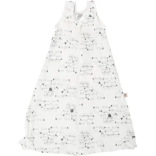 Ergobaby Baby-Schlafsack Sommer mit Füßen Gurtschlitz 18-36 Monate 0.5 TOG Baumwolle, Sommerschlafsack On The Move Sheep