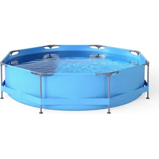 COSTWAY Pool-Set mit Filterpumpe, 300 x 300 cm, Aufstellpool rund, Swimmingpool Komplettset groß, Swimming Pool für Garten