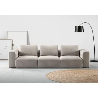 Home affaire 3-Sitzer »Cushid« Modulsofa, bestehend aus 3 Teilen, Breite 300 cm, grau