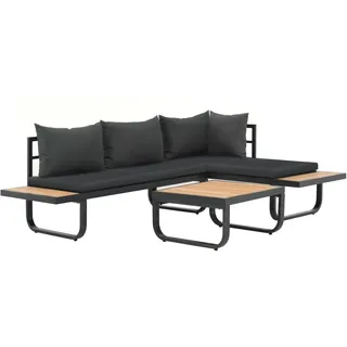vidaXL Garten-Ecksofa-Set 2-tlg. anthrazit