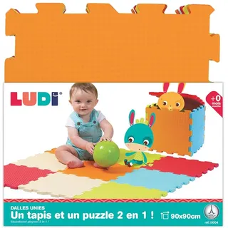 LUDI – 10004 – Spielmattenplatten aus Schaumstoff – Uni, multicolors