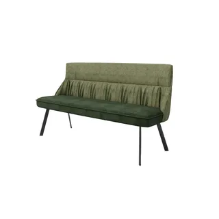 byLIVING Polsterbank »California« 1 Stk. tlg. 180 cm Bank, Webstoff und Vintage Samt mit gemütlicher Nosaqfederung, grün