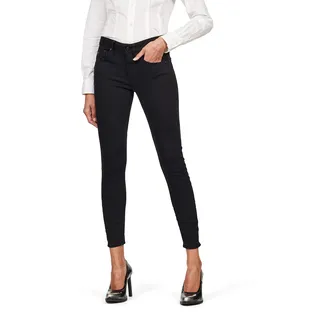 G-Star Arc 3d Mid Waist Skinny Jeans - Pitch Black - 23 - 28