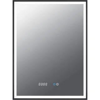 Paco Home Wandleuchte "TRACY", Neutralweiß LED Badspiegel mit Beleuchtung Spiegel Badezimmer Schminkspiegel, schwarz,