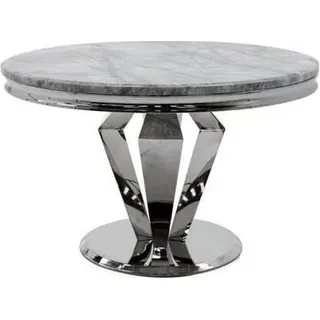 Esstisch Luxus Runder JVmoebel - Grau