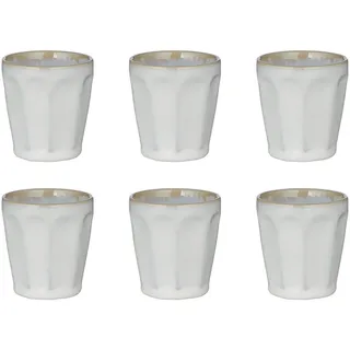 Butlers Espressotassen 6er-Set Bergamo 70 ml , Weiß , Keramik , Geschirr, Tassen, Espressotassen