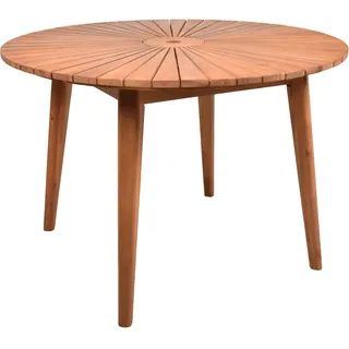 Garden Pleasure Fremont Gartentisch Ø 110 x 75 cm Braun/Bronze
