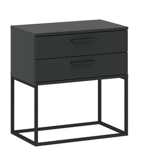 Nachttisch mit Schubladen MARETA 5 – Anthrazit - Grau