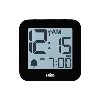 Braun 60077 Wecker Schwarz Großes Display