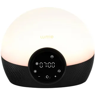 Lumie Bodyclock Glow 150 - Lichtwecker mit 9 Klängen und Einschlafsonnenuntergang, aus Kunststoff, Schwarz