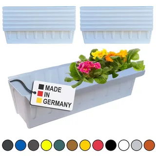 Paletten Blumenkasten 12er-Set Weiß Einsatz zum an- & Einhängen Pflanzkasten