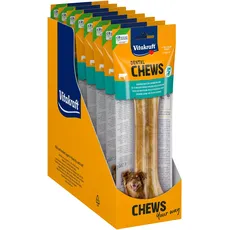 Vitakraft Chews, Hundesnack, 21cm lang, Kauknochen, unterstützt die Zahnpflege und Mundhygiene, aus purer Rinderhaut, für große Hunde, ohne Zusatz von Zucker und Getreide (8x 160g)