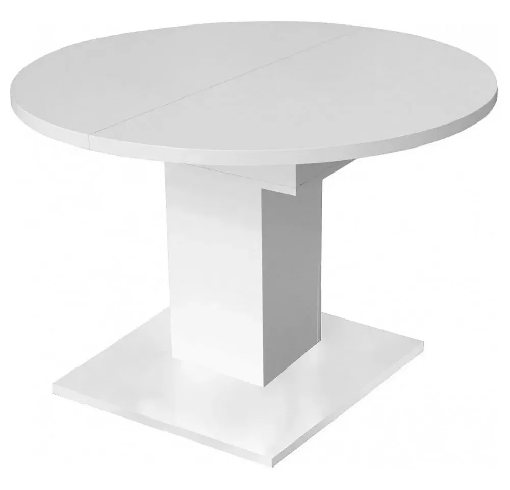 Bild von Esstisch mit Auzugsfunktion in 2 Größen weiß