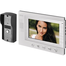 EMOS Video-Türsprechanlage/Video-Türklingel Set, wasserdichte 720p Kamera mit Nachtsicht + LCD-Monitor mit 7'' Farbdisplay, Intercom, Slots für 2 CCTV Kameras
