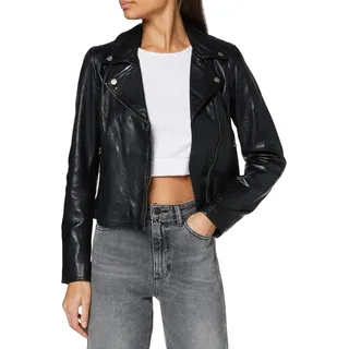 Freaky Nation Damen Bali-FN SC Lederjacke, Black, S, Schwarz