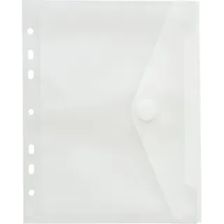 FolderSys Dokumententasche, Dokumententasche, DIN A5, Klettverschluss, Abheftrand, PP farblos transparent