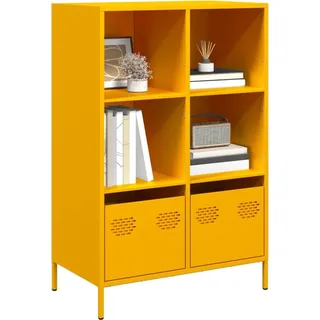 vidaXL Highboard Senfgelb 68x39x103,5 cm Stahl - Gelb