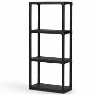 Artplast Kunststoffregal 133 x 60 x 30 cm Schwarz
