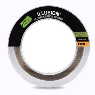 Fox Illusion Fluorocarbon Leader 40lb 18.2kg 0.60mm 50m Naturals green / 0.600 mm