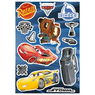 KOMAR Disney Deco-Sticker CARS 3 | 50 x 70 cm | Wandtattoo, Wandbild, Wandsticker, Wandaufkleber, Auto, Rennauto, Lightning McQueen, Kinderzimmer | 14052h, Bunt