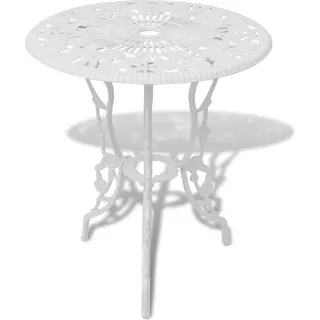 vidaXL 3-tlg. Bistro-Set Aluminiumguss Weiß - Weiß