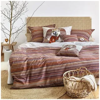 IRISETTE Zobel 8556 Gestreift Rot 135 x 200 cm + 80 x 80 cm