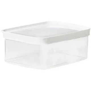 Emsa Frischhaltedose , Weiß , Kunststoff , 2 l , rechteckig , 16x9.1x22.5 cm , lebensmittelecht, luftdichter Verschluss, auslaufsicher, stapelbar , Küchenzubehör, Vorratsbehälter, Frischhaltedosen