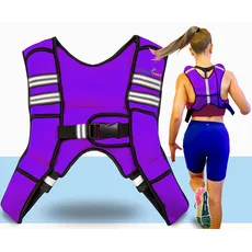 Gymnastics Power Gewichtsweste 5,4 kg - Abnehmbare Gewichte - Maschinenwaschbar Körpergewichtsweste mit reflektierenden Streifen, größenverstellbare Trainingsausrüstung für Krafttraining