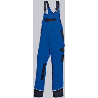 BP 1608-559-13-56l Latzhose, Stretch-Hosenträger mit Clipbefestigungen, 245,00 g/m2 Stoffmischung, königsblau/schwarz, 56l