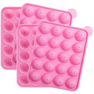 Tosnail 2 Stück Cake Pop Formen, Silikon Cake Pop BackformIdeal, Silikon Lollipop Form, 20 Runde Silikonform für Hartbonbons, Lutscher und Party Cupcake