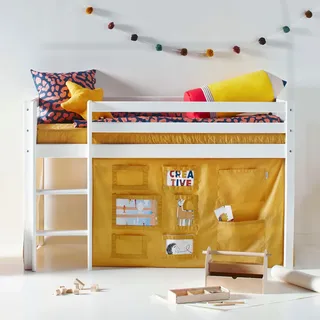 Hoppekids Hochbett ECO Dream 70 x 160 cm Kiefer massiv gelb