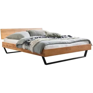 Hasena Massivholzbett Asti 160 x 200 cm Holz Braun Wildeiche