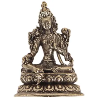 Alide Alte grüne Tara-Buddha-Statue, Messing-Buddha-Statue, für den Garten im Haus, Büro, für die Innen- und Außenausstellung