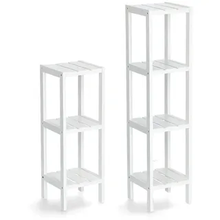 Zeller Standregal mit 3 Ablagen MDF 22 cm x 22 cm x 65 cm Weiß