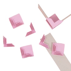 Craftelier - Set mit 8 L-förmigen Kartonbögen-Eckwinkel/Quadraten | Geeignet für 1,5 mm, 2 mm und 3 mm Dicke | Enthälteiner Aufbewahrungstasche für das Cartonboarding Set | Farbe Rosa