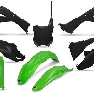 Ufo Kawasaki Kxf 250 25/kxf 450 24-25 Plastikbausatz - Green / Black / Green - One Size