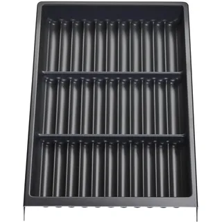 Orga-Box SOTECH Gewürzgläsereinsatz SEPARADO Individual | schiefergrau genarbt (300 x 474 x 51 mm) Schubladeneinsatz ab 40cm Schrankbreite für Gewürzdosen Gläser