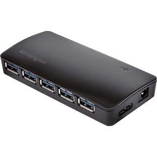 Kensington USB 3.0 Hub mit 7 Anschlüssen, Übertragungsgeschwindigkeit bis 5 Gbit/s - 4A Ladefunktion für Smartphones und Tablets, Plug-and-Play, HP, Dell, Windows, Macbook, K39123EU