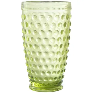 DRW Set mit 6 hohen Gläsern aus Glas, 400 ml, Grün, Maße: 400 ml