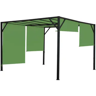 MCW Pergola Beja 4 x 3 m inkl. 4 Seitenteile Grün