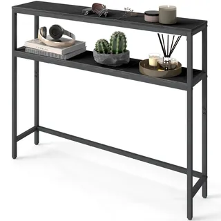 VASAGLE LNT131B22 Konsolentisch 20 x 100 x 80 cm anthrazitgrau-tintenschwarz