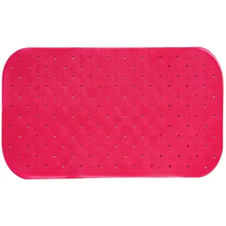 MSV Premium Duschmatte Badematte Badewannenmatte Badewanneneinlage antibakteriell rutschfest mit Saugnäpfen-Pink-duftet nach Rosen-ca. 36 x 65 cm-waschbar bei 60° Grad, Gummi, Unique