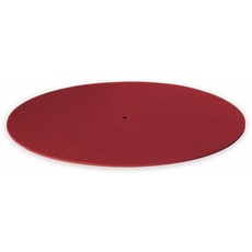 Bild Plattenteller-Auflage PM2 für Plattenspieler, antistatischer Filz, 30 cm Durchmesser, Rot