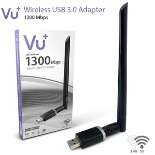 VU+ Dual Band Wireless USB 3,0 Adapter 1300 Mbps Schwarz