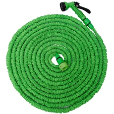 EYEPOWER Hochwertiger Gartenschlauch Flexibler Wasserschlauch Schlauch 10m-30m inkl 7fach Multifunktions Sprühkopf Grün