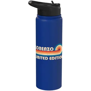 LORENZO First Name Funny Retro Vintage Birthday Stainless Steel Insulated Water Bottle