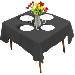Avilia Set 100 Stück Einweg-Tischdecke aus TNT – Tischdecken für Küchentische – Einweg-Tischdecken für Restaurants – Einweg-Tischdecken für Partys – 100 x 100 cm, Schwarz